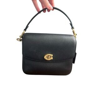 Coach Cassie 19 Crossbody Bag Black Pebbled Leather‎ 88346 Pre-owned